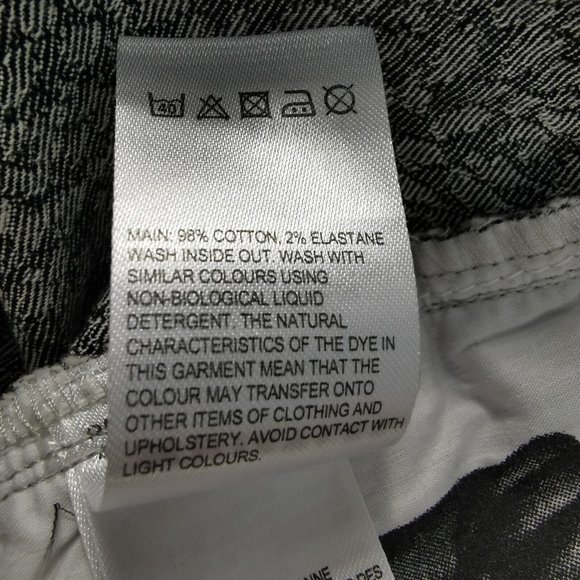 WHISTLES 34 Leopard Print Skinny Jeans Ivory Silver Trousers W34 L27 Ankle - Picture 9 of 10